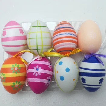 12ks Velikonoční Vajíčko Stylový Elegantní Velikonoční Dekorační Vajíčka Barevné Velikonoční Vejce Visí