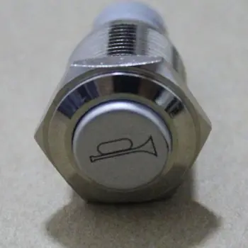 12V Auto Auto Červená LED Momentální Reproduktor Horn Push Button Kovový Spínač 16mm Prodej