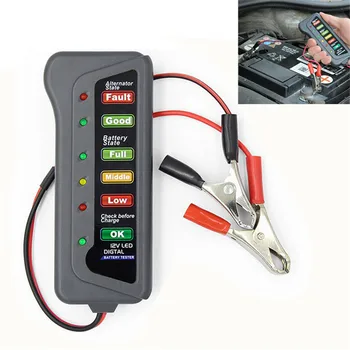 12V Auto Tester Baterií Digitální Alternátor Tester 6 LED Displej Světla Auto Diagnostický Nástroj Auto Tester Baterií Pro Auto