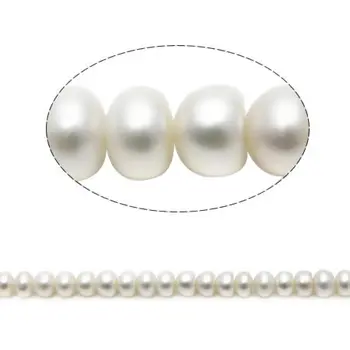14.5 inch Přírodní Barokní Sladkovodní Pearl Korálky Vysoké Kvality, Přírodní Bílou Perlou 5,6 mm AAA Korálky Pro Výrobu Šperků