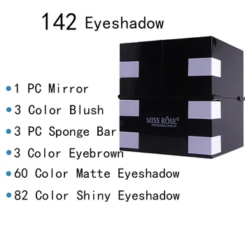 142 Barvy Matné Kovové Oční Stíny Paleta Pigmentu Dlouhotrvající Lesk Make-Up Glitter Oční Stíny Korektor Kosmetické Sady