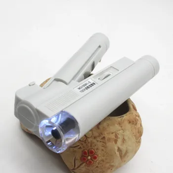 150 Krát LED Světelné Zaměření Nastavitelný Zoom Kapesní Mikroskop Kapesní Lupa Skládací Lupa s Čtení Stupnice 0,005 mm