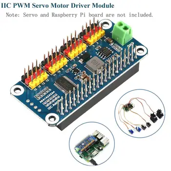 16 Kanálový 12-Bitový PWM Servo Motor Driver Modul Rozšiřující Deska HAT pro Raspberry Pi Zero W H 3 3B 4 B+ Příslušenství