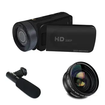 16MP Profesionální 1080P HD Videokamera Kamera Video Noční Vidění 2.4 Palcový IPS HD Kamera 18 x Digitální Zoom Kamera S Mikrofonem