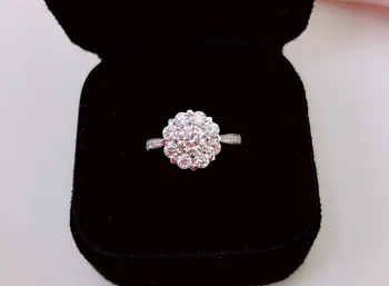18K zlatý prsten a moissanite diamant D VVS Luxusní snubní prsten S národní certifikát SW16