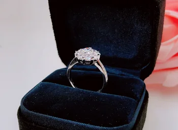 18K zlatý prsten a moissanite diamant D VVS Luxusní snubní prsten S národní certifikát SW16