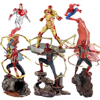 19-27cm Marvel Avengers Infinity War Iron Spider-Man Návrat domů, Spiderman, Ironman Mark XLVII XLII PVC Obrázek Toy Collection