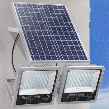 1ks 120W, 150W, 180W 200W Led Povodňových Světla, Solární Reflektor Venkovní Osvětlení Vodotěsné Nástěnné Svítidlo + Dálkové Ovládání