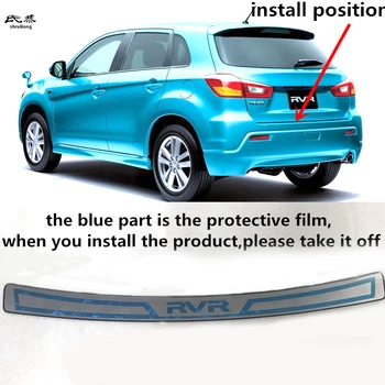 1ks auto samolepky materiál z nerezové oceli zpět zadní kufr Parapet Šoupat Deska pro Ochranu pedál pro 2012-2018 Mitsubishi ASX RVR