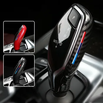 1ks Auto Styling Interiéru Gear Shift Knob Kryt Páky Výbava Pro BMW X3 X4 G30 G31 G01 G02 G32 6gt LHD Posun Nálepka