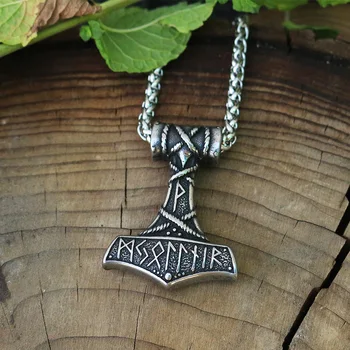 1ks muži z nerezové oceli, Thorovo Kladivo, přívěsek viking runy náhrdelník Obrovské Thor Mjolnir Amulet Skandinávské Přívěsek severské šperky