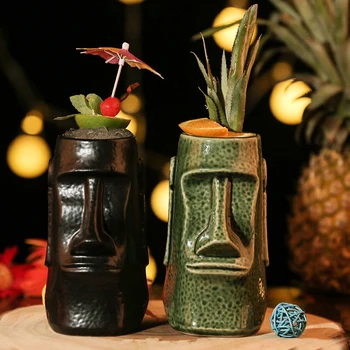 1ks Stark postava tiki koktejl Hawaii Keramický pohár Tiki Hrnek