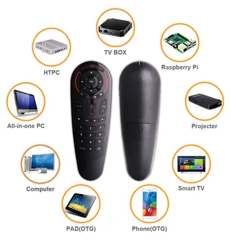 2.4 G RF Dálkové Ovládání G30 Air Mouse s Mikrofonem Gyro IR Učení pro Android TV Box IPTV
