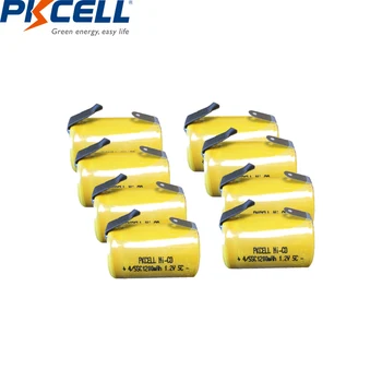 2/6/8/12KS PKCELL 4/5SC 1200mAh 1.2 V Ni-CD Dobíjecí Baterie 4/5 SC Sub C baterie s svařování karty pro elektrické nářadí