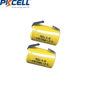 2/6/8/12KS PKCELL 4/5SC 1200mAh 1.2 V Ni-CD Dobíjecí Baterie 4/5 SC Sub C baterie s svařování karty pro elektrické nářadí