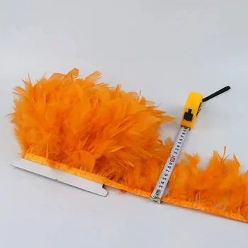2 metry krásné krůtí peří ořezávání hran 10-15cm krůtí peří trim karnevalové kostýmy DIY Příslušenství