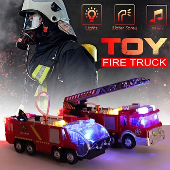 2 typy Požárník Sam hasicí Vůz/Motor Vozidla, Auta, Hračky s Hudbou, Barevné Led Světlo, Vodu, Sprej pro Dítě, Chlapec, Dívka, Dárek k Narozeninám