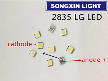 200PCS/Mnoho 3528 2835 3V SMD LED 1W Korálky LG 100LM Studená Bílá, Za TV LCD Podsvícení