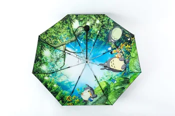 2017 Totoro Deštník Anime Studio Ghibli Slunečníky Deštivé Sunny Lady Deštník Anti-UV Kreslený Raingear 5 Stylů Maloobchodní Deštníky