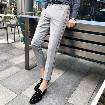 2019 letní pánský oblek kalhoty obchodní ležérní office kalhoty pánské kalhoty pánské self-kultivace sociální hostina šaty, oblek, kalhoty