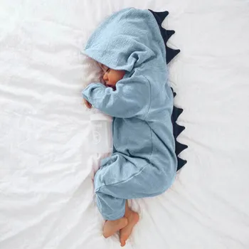 2019 módní horké nové novorozené dítě dinosaurus kostým dítě, chlapec, dívka, roztomilý dinosaurus s kapucí kombinéza oblečení детская одежда 40*