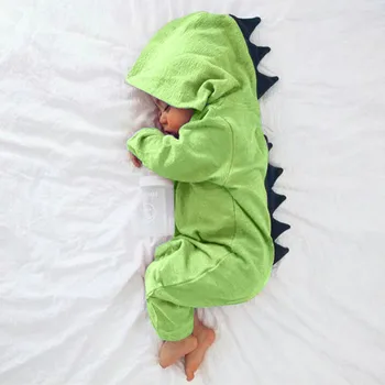 2019 módní horké nové novorozené dítě dinosaurus kostým dítě, chlapec, dívka, roztomilý dinosaurus s kapucí kombinéza oblečení детская одежда 40*