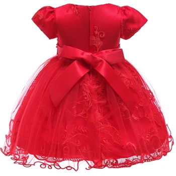 2019 NOVÉ Dítě Dívka Vánoční šaty Pro Dívky 1 Rok Narozeniny Květina oblečení Pro Svatební Princezna Křest, Křtiny, Narozeniny