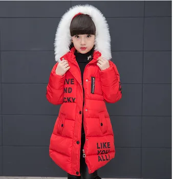 2019 Nové Dívky Teplé Zimní Kabát Umělé Kožešiny Módní Děti Bunda s Kapucí Kabát pro Dívky Svrchní oblečení Oblečení pro Dívky 3-12 Let