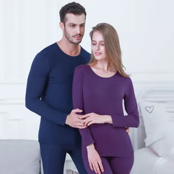 2019 Nové Jaro Podzim Zima Pár Tenké Bavlněné Termální Spodní Prádlo Set Pro Ženy, Muže Vysoké Elastické Oblečení, Dlouhé Kalhoty Plus Velikost