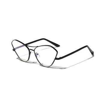 2019 nové módní vysoce kvalitní kovové cateye jasné, čočky optické brýle rám zlatá černá kočka oční žen brýle uv400