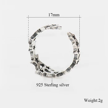 2019 Nové Vysoce Kvalitní 925 Sterling Silver Stars Hollow Stohovatelné Kroužky Pro Ženy Šperky Dárek