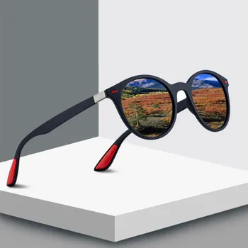 2019 nové Značky Módní Unisex Sluneční Brýle Polarizované Povlak Zrcadla Řidičské sluneční Brýle Kulaté Mužské Brýle Pro Muže/Ženy, uv400