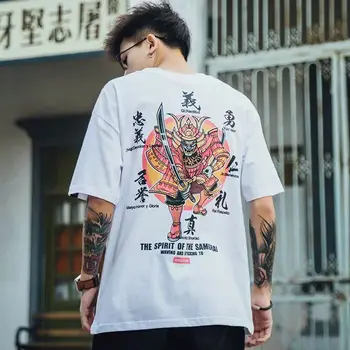 2020 Bavlněné T Košile Muži Japonsko Hip Hop T-shirt Legrační Módní Harajuku Nadrozměrné Tričko Streetwear Letní Balck Čínské Tričko