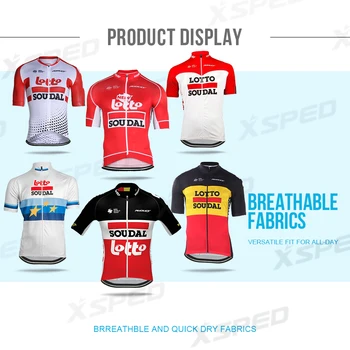2020 Cyklistické Jersey Sada Pro Muže Team Oblečení LOTTO SOUDAL Aero Krátký Rukáv MTB Oblečení Race Bike Jednotný Oblek Triatlon Léto
