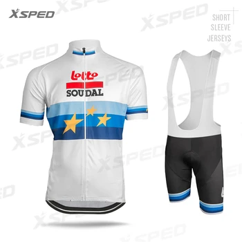 2020 Cyklistické Jersey Sada Pro Muže Team Oblečení LOTTO SOUDAL Aero Krátký Rukáv MTB Oblečení Race Bike Jednotný Oblek Triatlon Léto