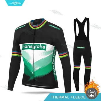 2020 Cyklistické Oblečení Muži Pro Team Jacket Oblek Tepelné Fleece Borafule Zimní Dlouhý Rukáv Školení Uniformě Ropa Ciclismo 2020