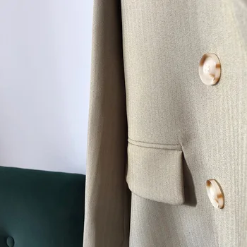 2020 Dámské Jarní Sako Kabát Turn Down Límec Ženy Vintage Kabát Casaco Feminino Topy Pro Ženy Elegantní Kabát Svrchních Oděvů