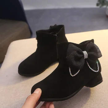 2020 dívky martin boty kožené sportovní boty pro dívky, děti, teplé boty módní měkké dno princess snow boty dětské tenisky