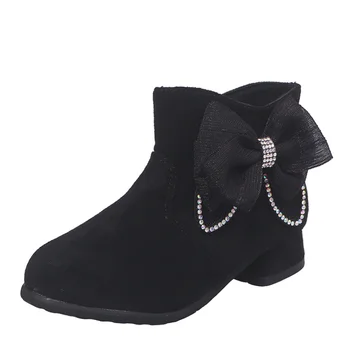 2020 dívky martin boty kožené sportovní boty pro dívky, děti, teplé boty módní měkké dno princess snow boty dětské tenisky