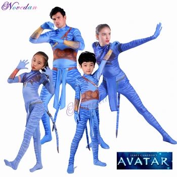 2020 Filmu Avatar 2 Jake Sully Neytiri Cosplay Kostým Oblek Spandex Zentai Obleček Kombinéza Halloween Kostým Pro Dospělé Muži Ženy