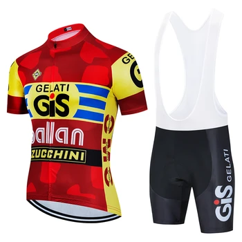 2020 GIS Nový Pro Cycling Jersey Oblek Maillot Závodní Cyklistika Oblek Pánské Cyklistické Oblečení Horské Kolo Nosit Cyklistické Oblek