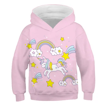 2020 jednorožec Děti Svetr Mikiny Chlapci Dívky Děti Mikiny kreslený Jarní Podzimní Oblečení Mikina děti Chlapci Oblečení