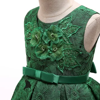 2020 květy s hlubokým Výstřihem letní šaty dívka šaty první přijímání šaty dívčí plesové šaty dětské oblečení dětská tutu kostým