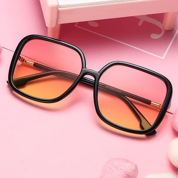 2020 Nadrozměrných Kovových okraji sluneční Brýle Módní Ženy Vintage Značka Designer Uv400 Čtvercový Sluneční Brýle Gafas De Sol Hombre UV400