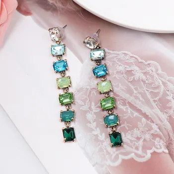 2020 Nejnovější Dlouho ZA Náušnice Ženy Korean Módní Sklo Crystal Střapcem Náušnice Ženské Šperky Pro Ženy