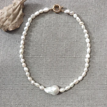2020 Novinka přírodní perly náhrdelník Módní Náhrdelník S Barokní perlový přívěsek Šperky Pro Krásné Ženy dárek ожерелье