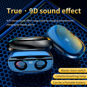 2020 NOVÉ 3000mah Bluetooth Sluchátka Bezdrátová Sluchátka, Dotykové Ovládání Vodotěsné Sluchátka TWS Sluchátka Pro IOS, Android Sluchátka