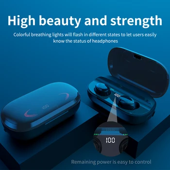 2020 NOVÉ 3000mah Bluetooth Sluchátka Bezdrátová Sluchátka, Dotykové Ovládání Vodotěsné Sluchátka TWS Sluchátka Pro IOS, Android Sluchátka
