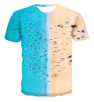 2020 nové 3D t-shirt pánské kreativní design vzor krátký rukáv tisk / 3D hlava módní trend krátký rukáv T-shirt s-6xl