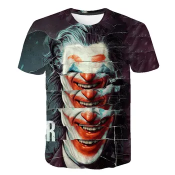 2020 nové grafické T-shirt klaun JOKER téma dětský T-košile 3D módní topy léto O-neck shirt boy oblečení streetwear
